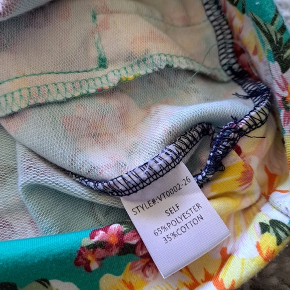 Vanilla Bay Floral Mini Dress with Hood - Teal and Purple - Picture 13 of 13